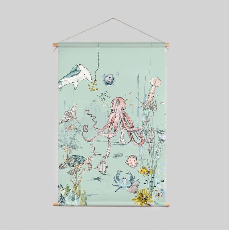 Textile Poster - Underwater Wonders mint