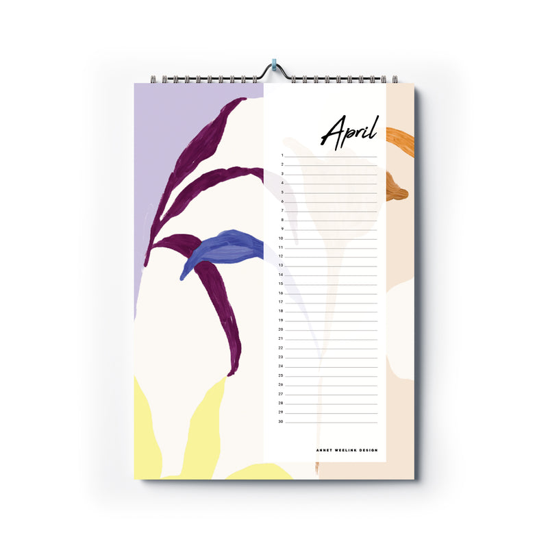 Calendrier d'anniversaire - ARTY BOTANICS - A4 - Perpétuel