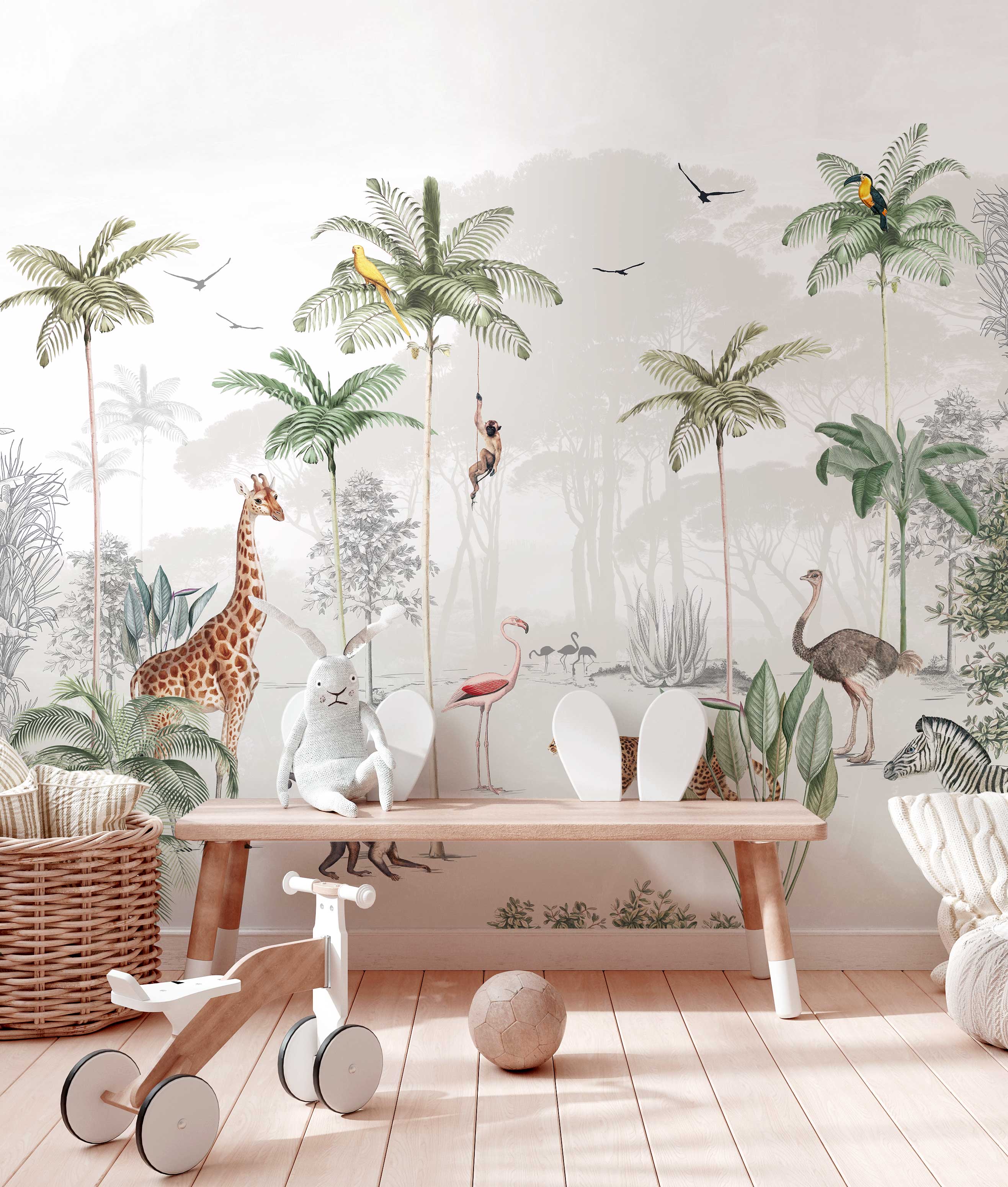 Jungle Wallpaper - WILDLIFE'S PLAYGROUND – Annet Weelink Design