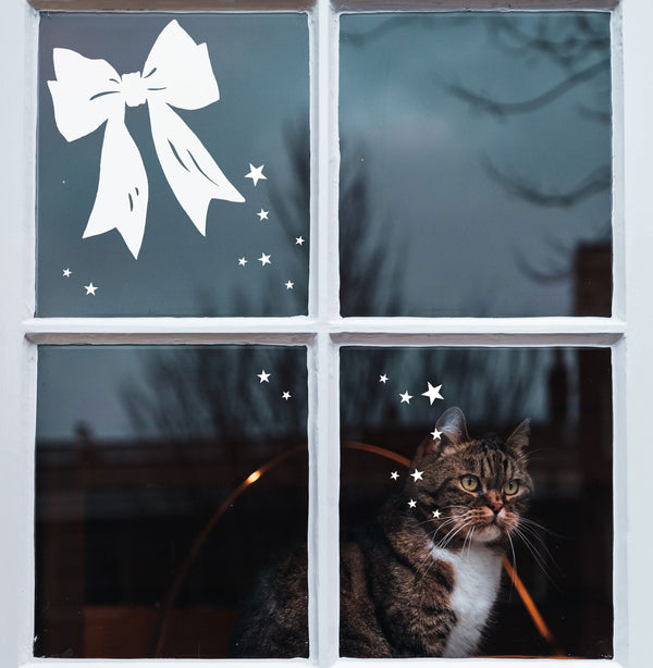 Christmas Window Sticker - Bow